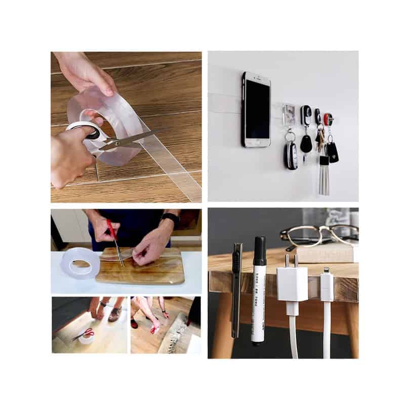 Двустранно силиконово гел тиксо – 24мм х 3м – нано лента